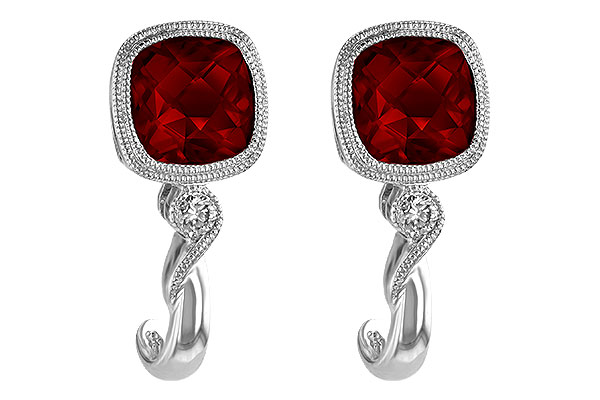 A211-80892: EARRINGS 2.36 GARNET 2.40 TGW