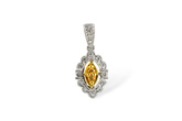 A214-52638: PENDANT .07 YELLOW SAPP .22 TGW