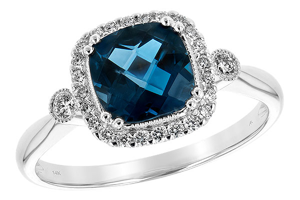 A217-19929: LDS RG 1.62 LONDON BLUE TOPAZ 1.78 TGW (7MM LBT)