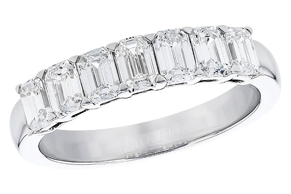 A301-74538: LDS DIA WED RG 1.33 TW (7 EMERALD CUTS)