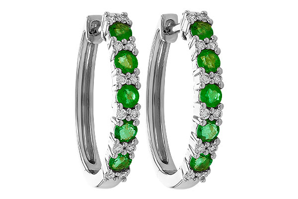 A301-80883: EARR .72 EMERALD .90 TGW