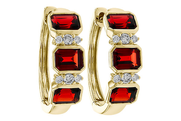 A302-66329: EARRING 1.50 TW GARNET 1.61 TGW