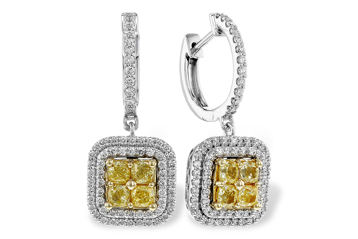 A302-67229: EARR 1.04 FANCY YELLOW DIAMONDS 1.62 TW
