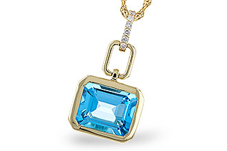A302-68174: NECKLACE 3.26 BLUE TOPAZ 3.30 TGW (10x8MM BT)