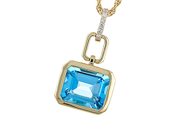 A302-68174: NECKLACE 3.26 BLUE TOPAZ 3.30 TGW (10x8MM BT)