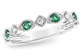 B212-71810: LDS WED RG .15 EMERALD .21 TGW