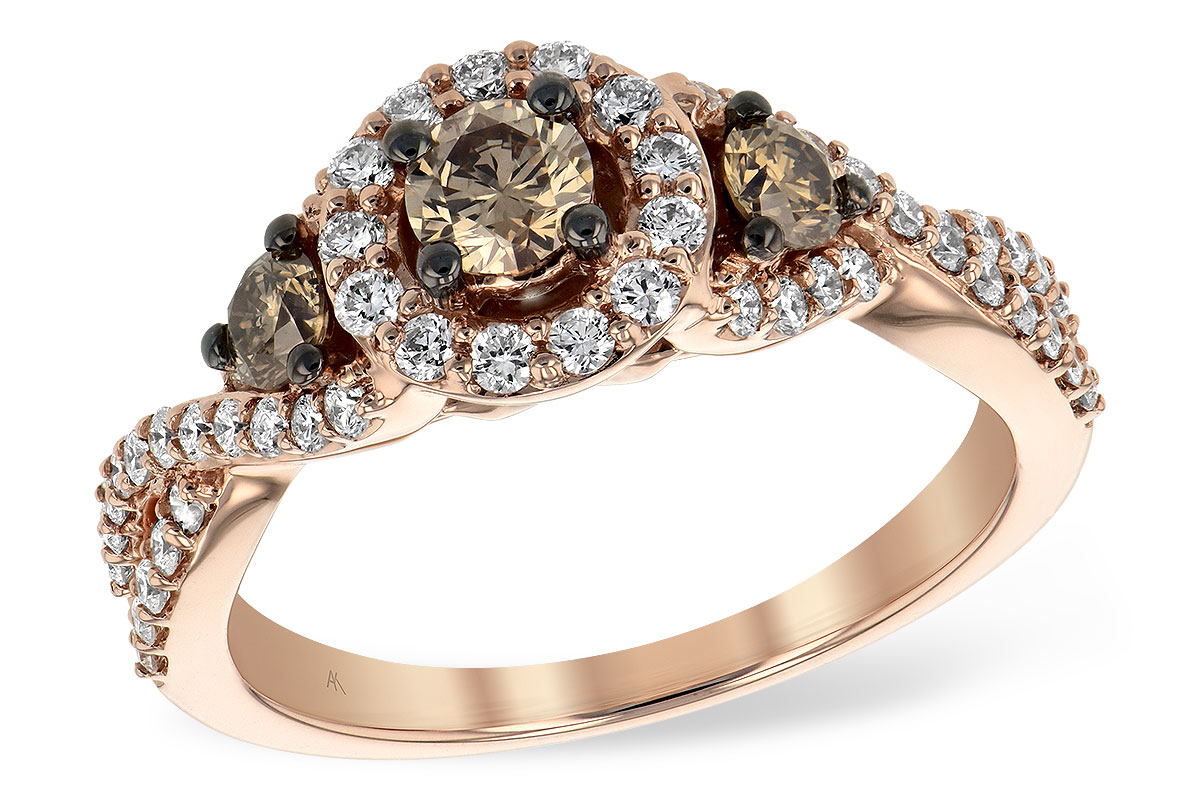 B217-25401: LDS DIA RG .23 BROWN CTR .97 TW