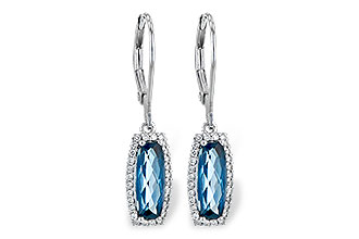 B218-15392: EARR 2.10 LONDON BLUE TOPAZ 2.28 TGW