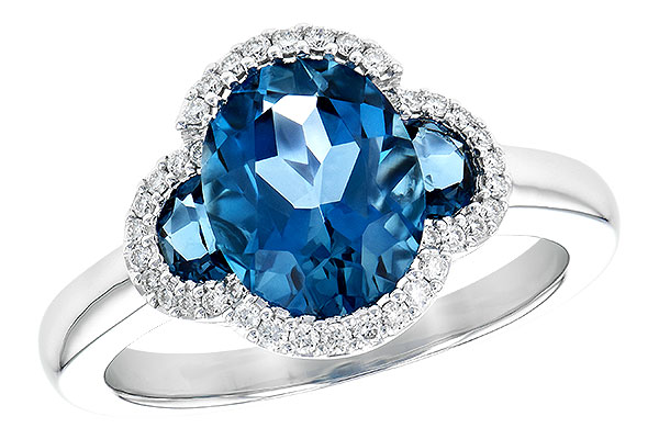 B218-15419: LDS RG 3.04 TW LONDON BLUE TOPAZ 3.20 TGW