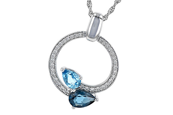 B218-16310: NECK 1.22 BLUE TOPAZ 1.40 TGW