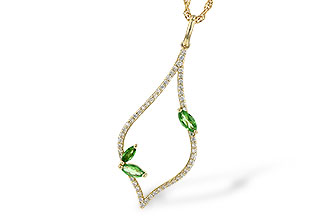 B218-16347: NECK .35 GREEN GARNET .55 TGW