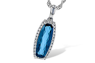 B218-17183: NECK 1.58 LONDON BLUE TOPAZ 1.70 TGW