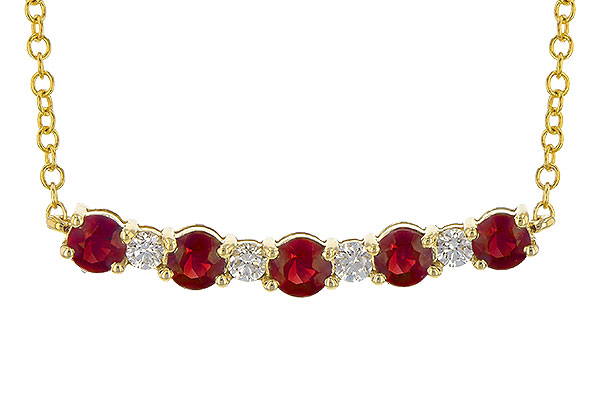 B218-18092: NECK .58 TW RUBY .70 TGW