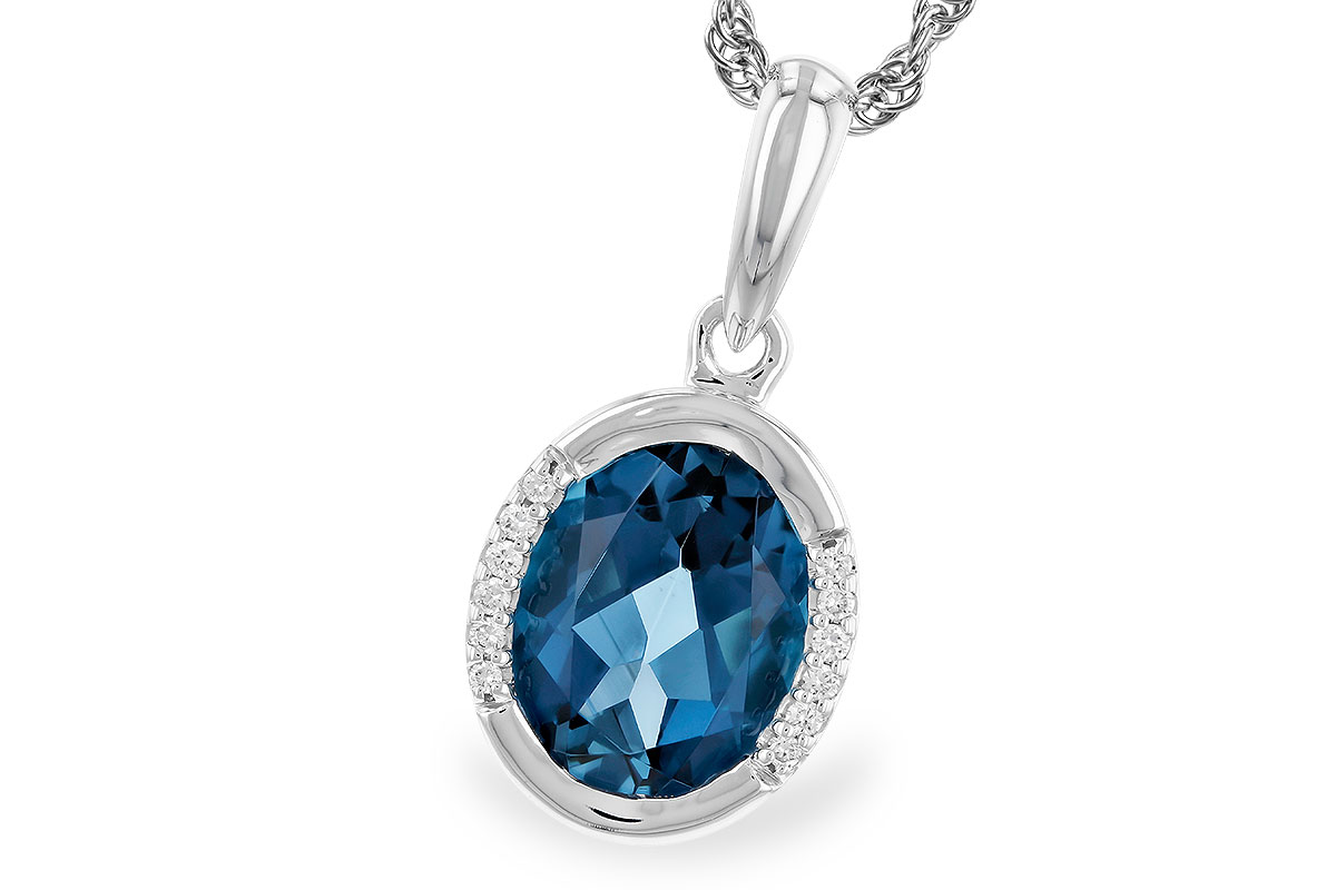 B301-77247: NECK 1.90 TW LONDON BLUE TOPAZ 1.93 TGW (9x7 LBT)