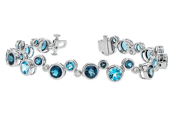 B301-78101: BRACELET 15.65 TW BLUE TOPAZ 15.95 TGW