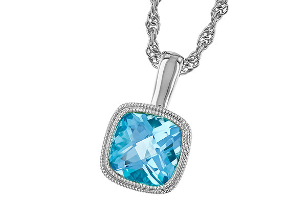B301-79083: NECKLACE 1.10 CT BLUE TOPAZ