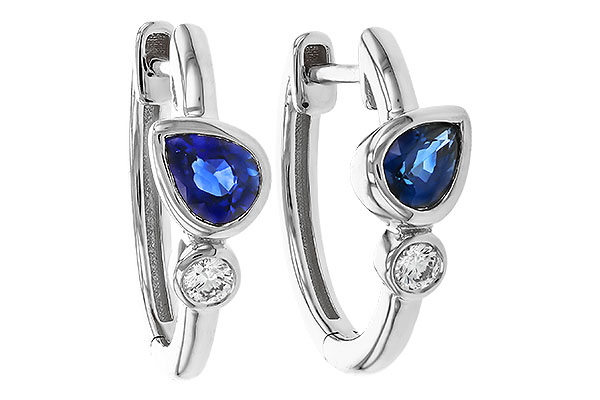 B302-69083: EARRINGS .51 SAPPHIRE .57 TGW