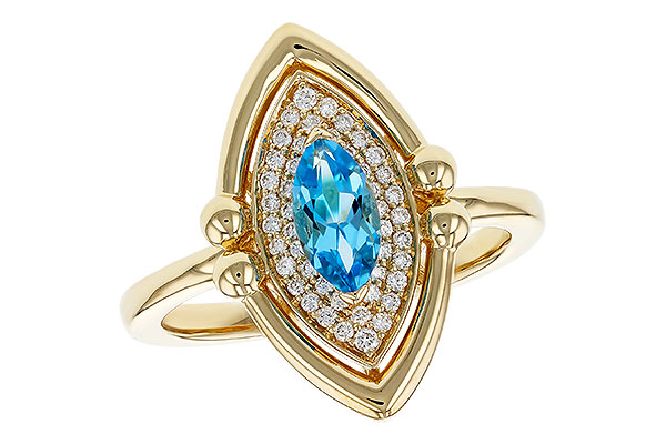 B302-72656: LDS RG .54 BLUE TOPAZ .70 TGW (8x4MM BT)