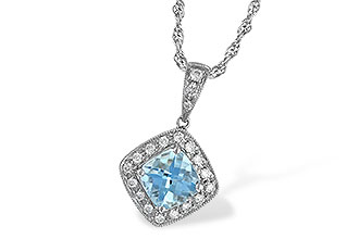 C034-46301: NECKLACE .80 AQUA .93 TGW