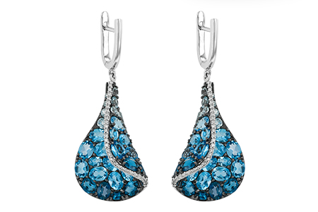 C215-41747: EARR 6.86 BLUE TOPAZ 7.05 TGW