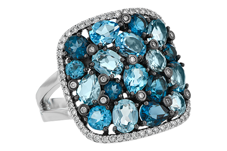 C215-41756: LDS RG 3.67 BLUE TOPAZ 3.94 TGW