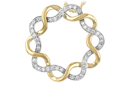 C216-32719: NECKLACE .30 TW (YG & WG)