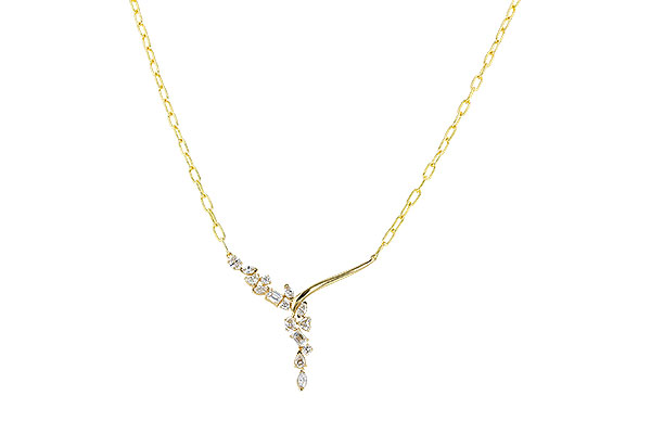 C301-79947: NECKLACE 1.22 TW FANCY CUT DIAMONDS (18")