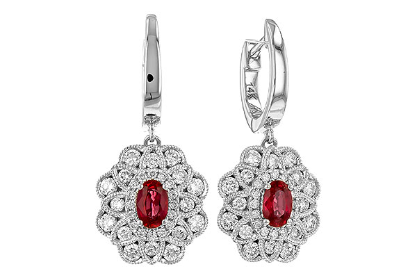 C301-80847: EARR .56 TW RUBY 1.30 TGW (5x3MM RUBY)