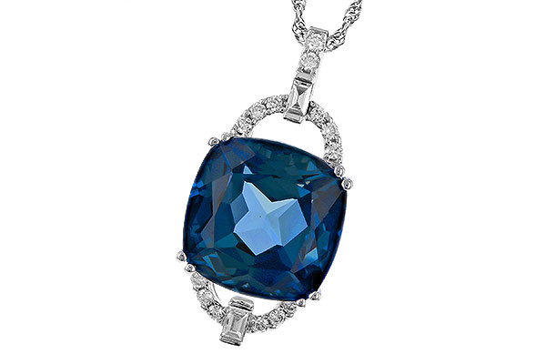 C302-65419: NECK 9.00 LONDON BLUE TOPAZ 9.20 TGW (12MM LBT)