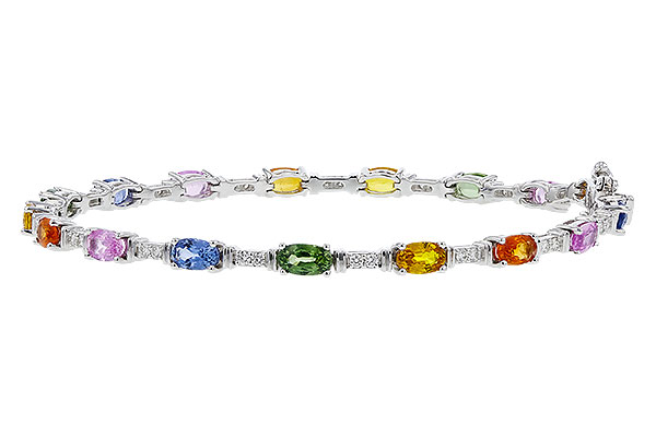 C302-66347: BRACELET 4.76 MULTI-COLOR SAPPH 5.08 TGW (7")