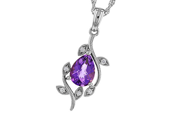 C302-67228: NECKLACE .88 AMETHYST .93 TGW (8x6MM AMY)