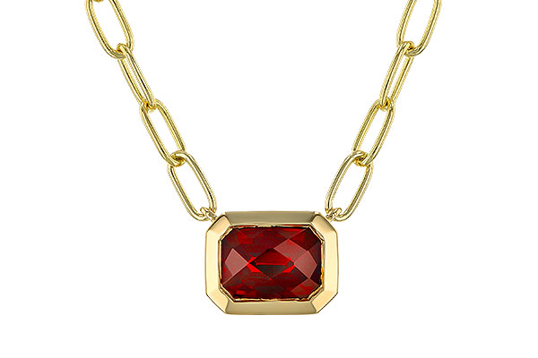 C302-69974: NECKLACE 1.45 GARNET (18")