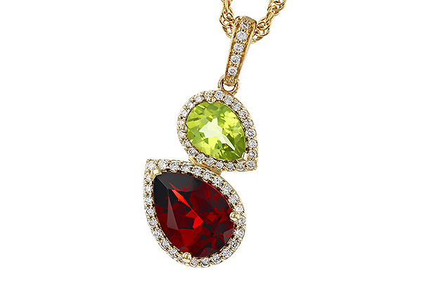 C302-72674: NECKLACE 2.74 SEMI-PREC (GAR,PER) 2.95 TGW