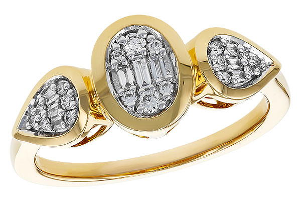 C302-72701: LDS DIA RG .07 TW BAGUETTE .17 TW