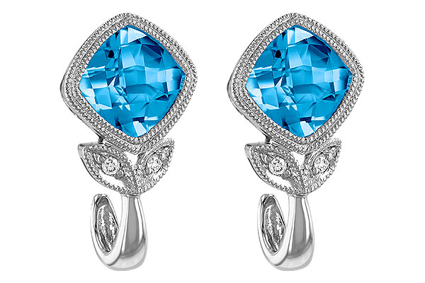 D215-43610: EARR 2.12 BLUE TOPAZ 2.14 TGW