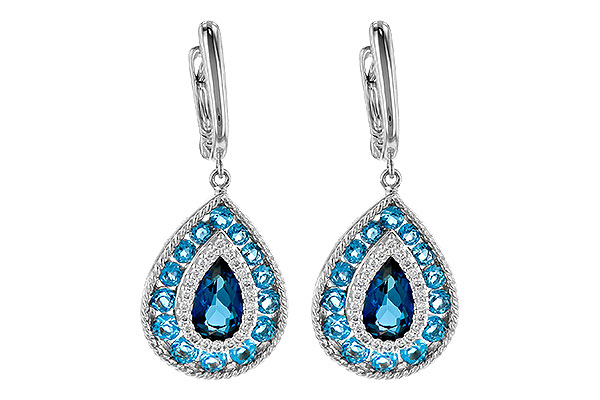 D218-13610: EARR 3.15 TW BLUE TOPAZ 3.32 TGW