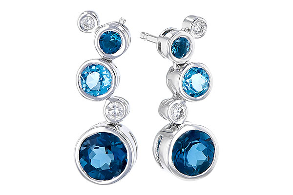 D300-89074: EARR 2.27 BLUE TOPAZ 2.40 TGW