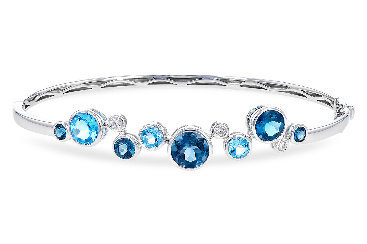 D301-73574: BANGLE 3.95 TW BLUE TOPAZ 4.06 TGW