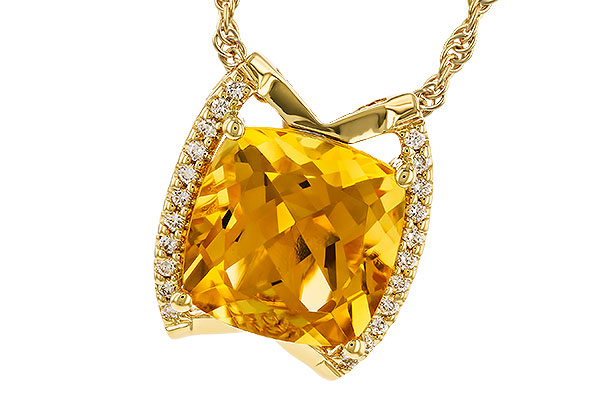D301-78174: NECKLACE 3.74 CITRINE 3.85 TGW (10MM CIT)