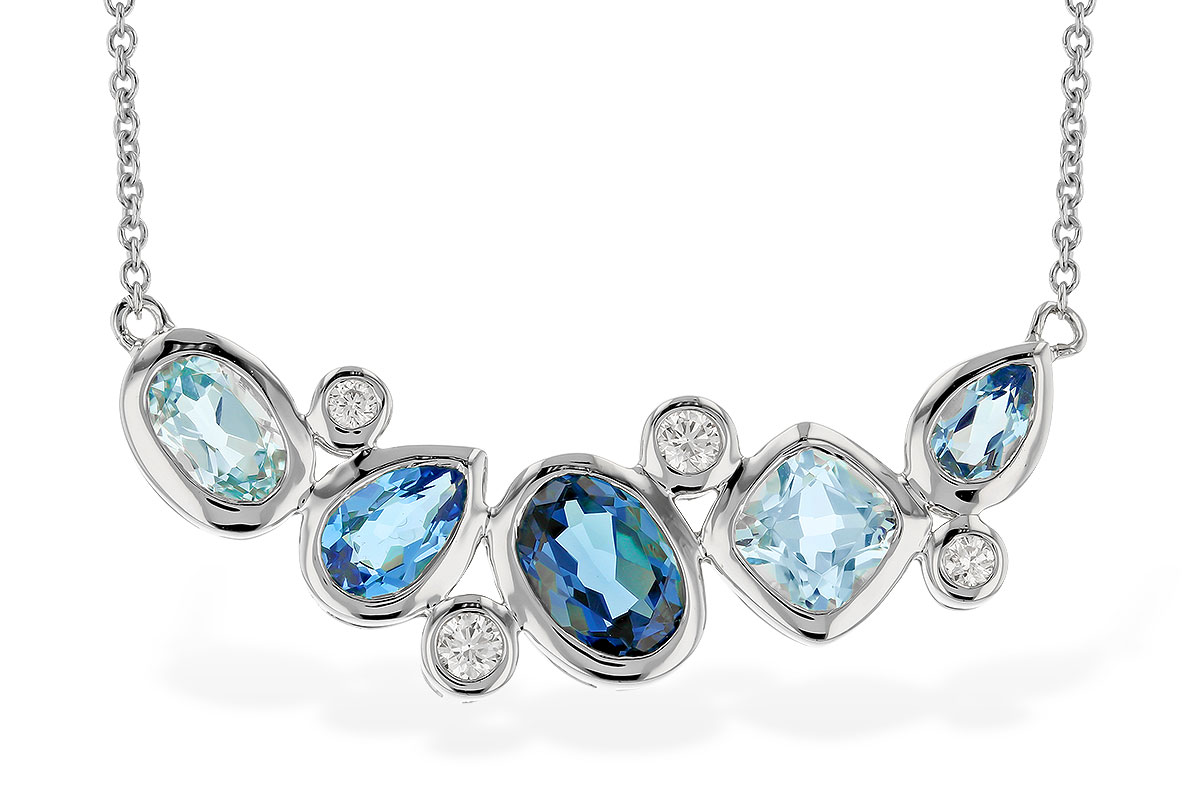 D301-79010: NECK 2.57 BLUE TOPAZ TW 2.72 TGW (18")