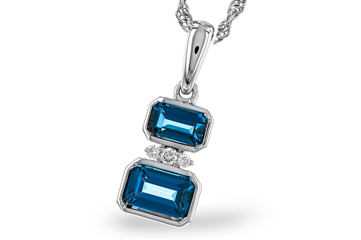 D302-66328: NECK .95 TW LONDON BLUE TOPAZ .98 TGW