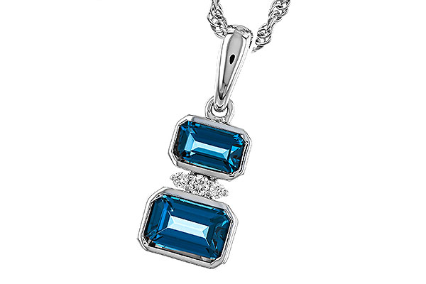D302-66328: NECK .95 TW LONDON BLUE TOPAZ .98 TGW