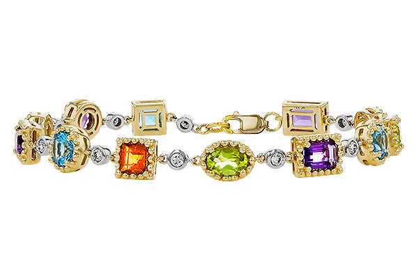D302-72674: BRACELET 4.63 SEMI-PREC (AMY,BT,CIT,PER) 5.05 TGW