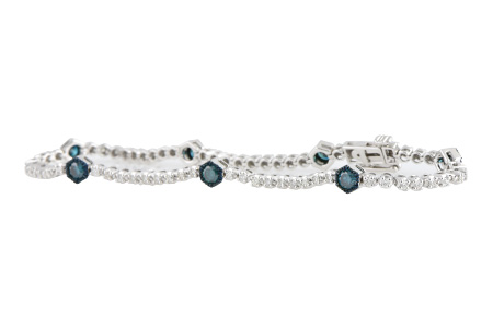 E216-29046: BRACELET .93 BLUE DIAS 1.62 TW