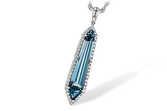 E218-09965: NECK 3.47 LONDON BLUE TOPAZ 3.70 TGW