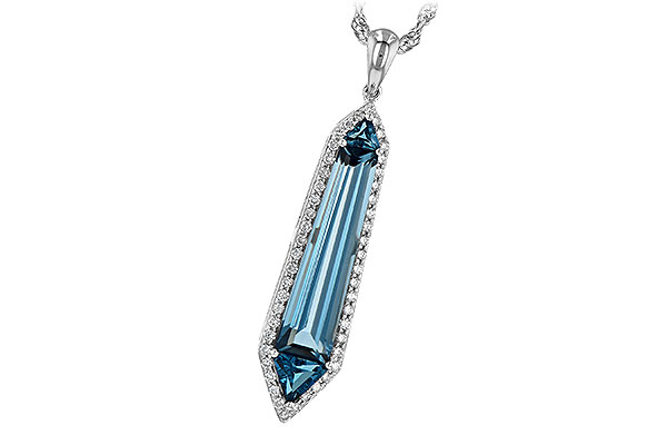 E218-09965: NECK 3.47 LONDON BLUE TOPAZ 3.70 TGW