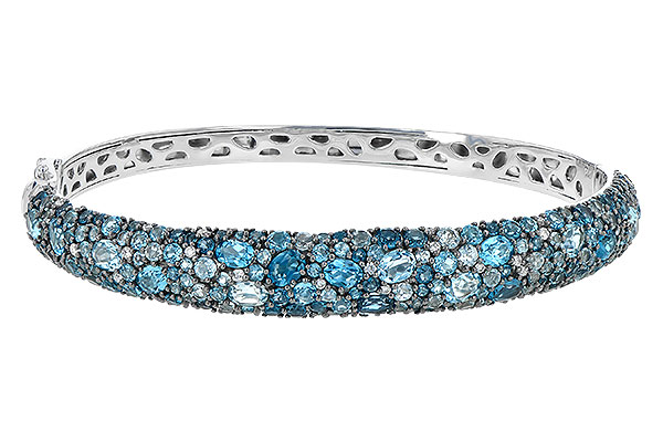 E218-12692: BANGLE 7.60 BLUE TOPAZ 7.85 TGW