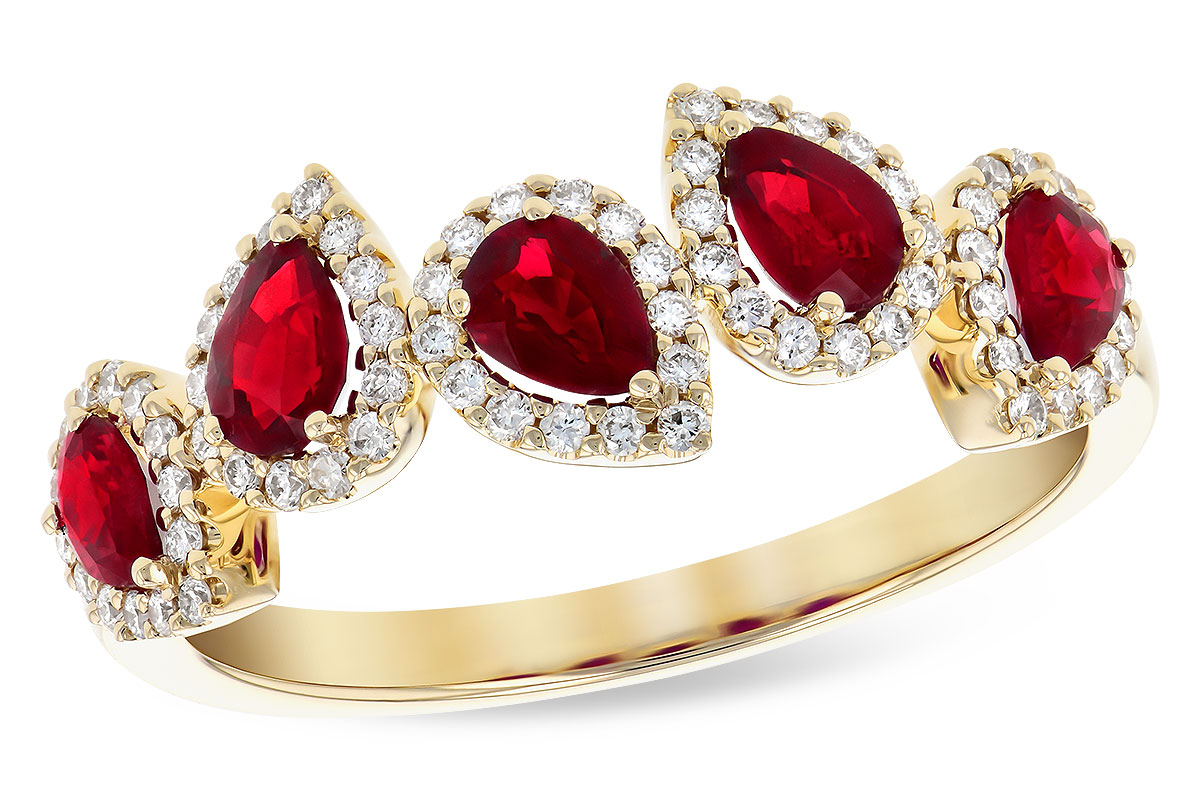 E300-84510: LDS RG .90 TW RUBY 1.14 TGW