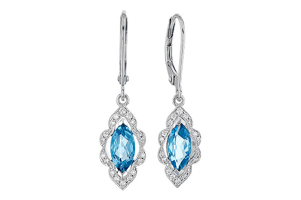 E300-89992: EARR 1.02 TW BLUE TOPAZ 1.17 TGW