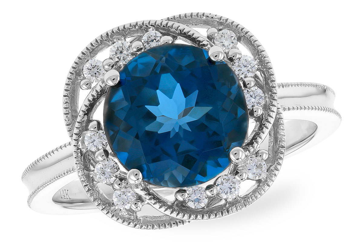 E301-76346: LDS RG 2.90 LONDON BLUE TOPAZ 3.05 TGW (9MM LBT)